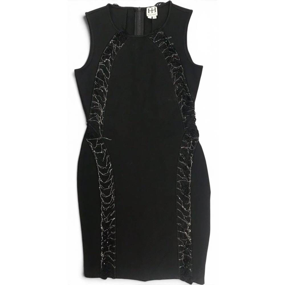 NWT Haute Hippie Black Embellished Sleeveless‎ Size 4 dress New $495